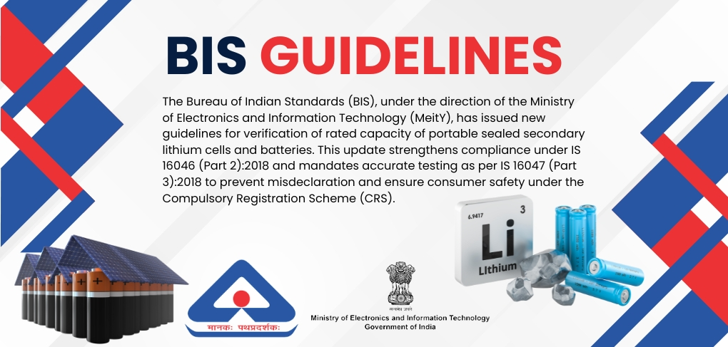 BIS Issues New Guidelines for Verification of Rated Capacity of Lithium Cells and Batteries