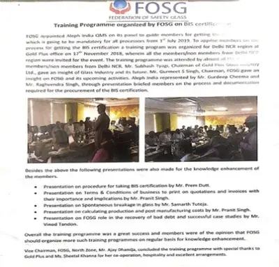FOSG Certificate